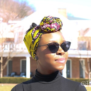 African Turban, African Head Wrap, African Scarf, Ankara Head Wrap, Cancer Wrap