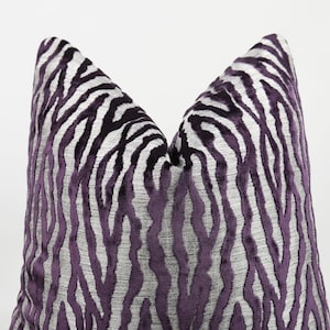 Pillow Cover 20x20, Purple Grey Throw Pillow Cover, Purple Velvet Cushion Case, Iridescent Purple Pillow, Pillow Cover 26x26 24x24 22x22