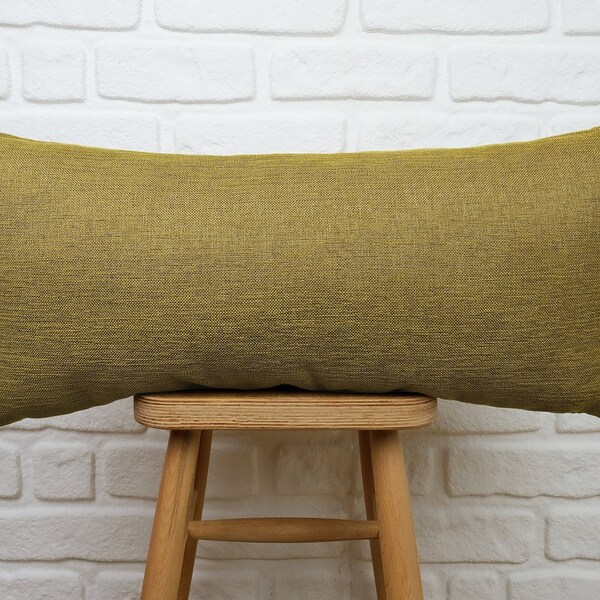 Yellow Lumbar Pillow Etsy