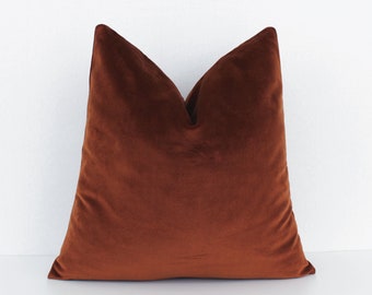 rust throw pillow