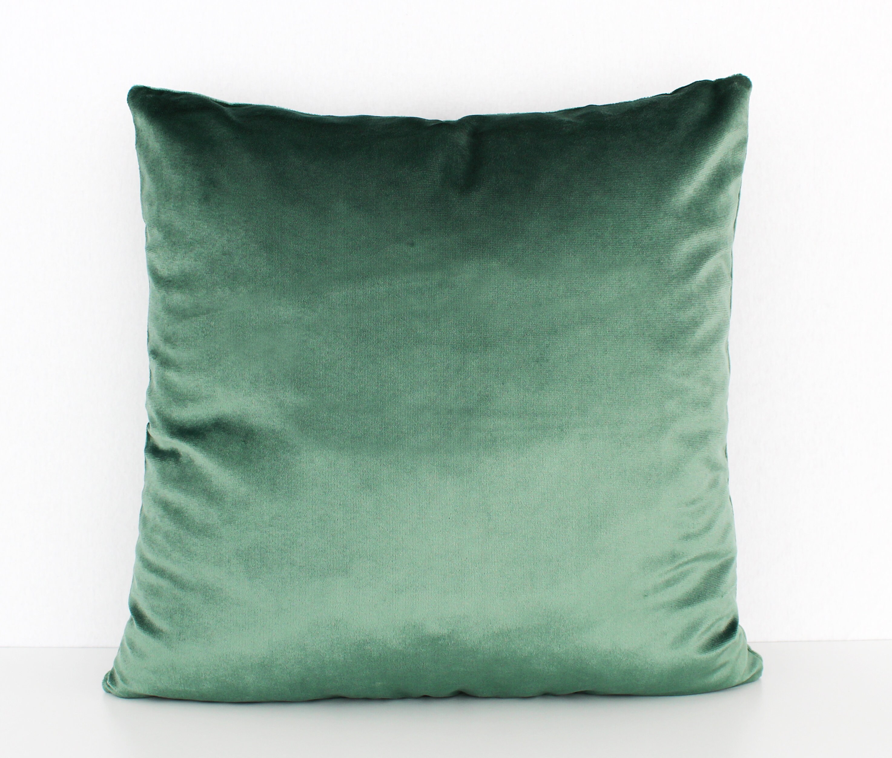 Blue Green Velvet Throw Pillow Teal Green Velvet Pillow Etsy