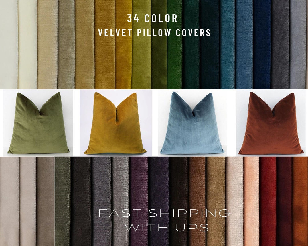 Velvet Pillow Case Velvet Pillow Cover Green Velvet Throw Etsy