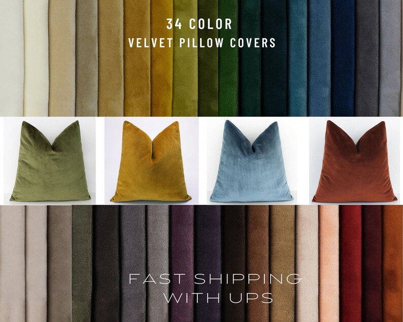 Velvet Pillow Case Velvet Pillow Cover Green Velvet Throw Etsy