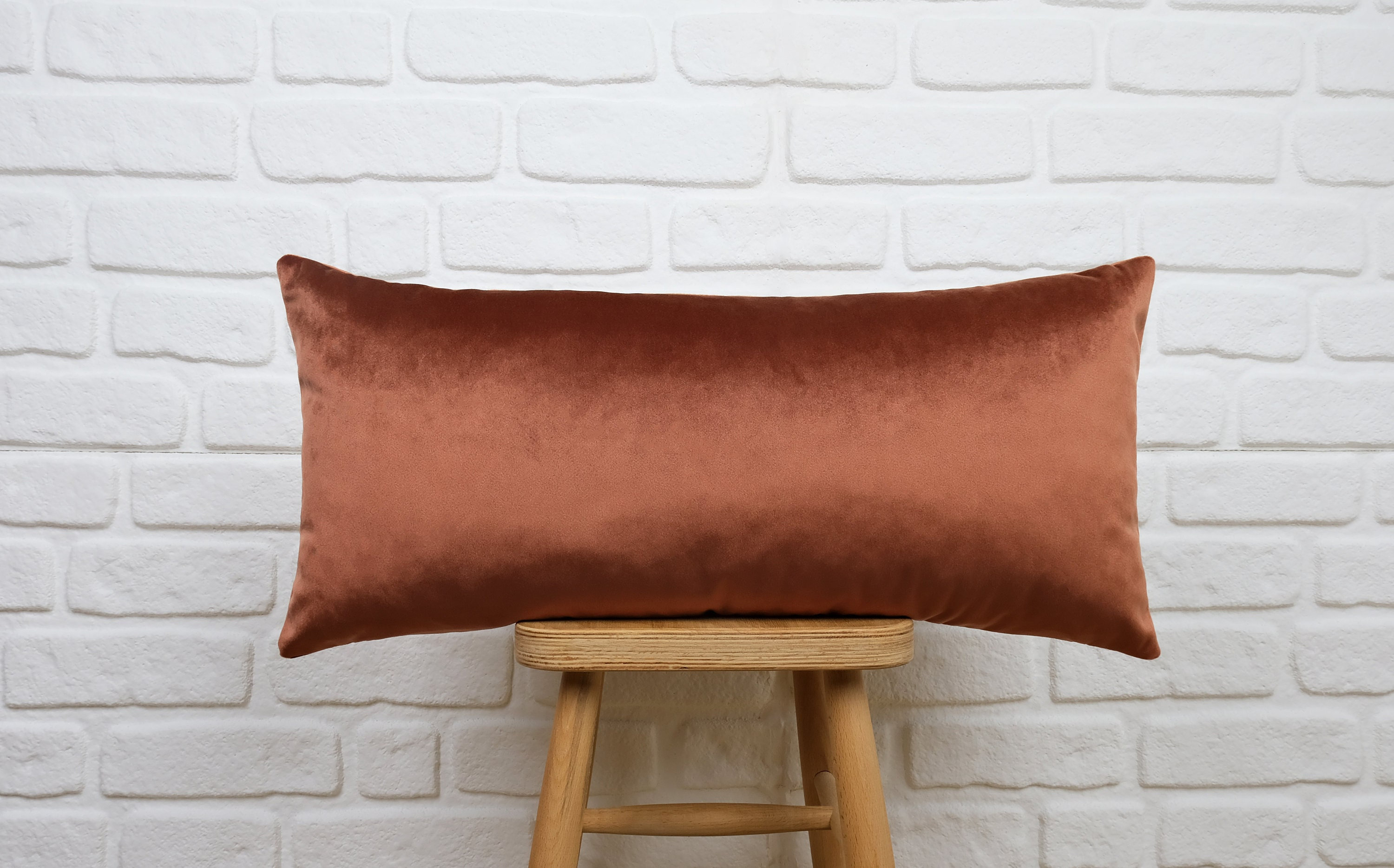 Rust Velvet Pillow Cover Copper Lumbar Pillow Cover Etsy