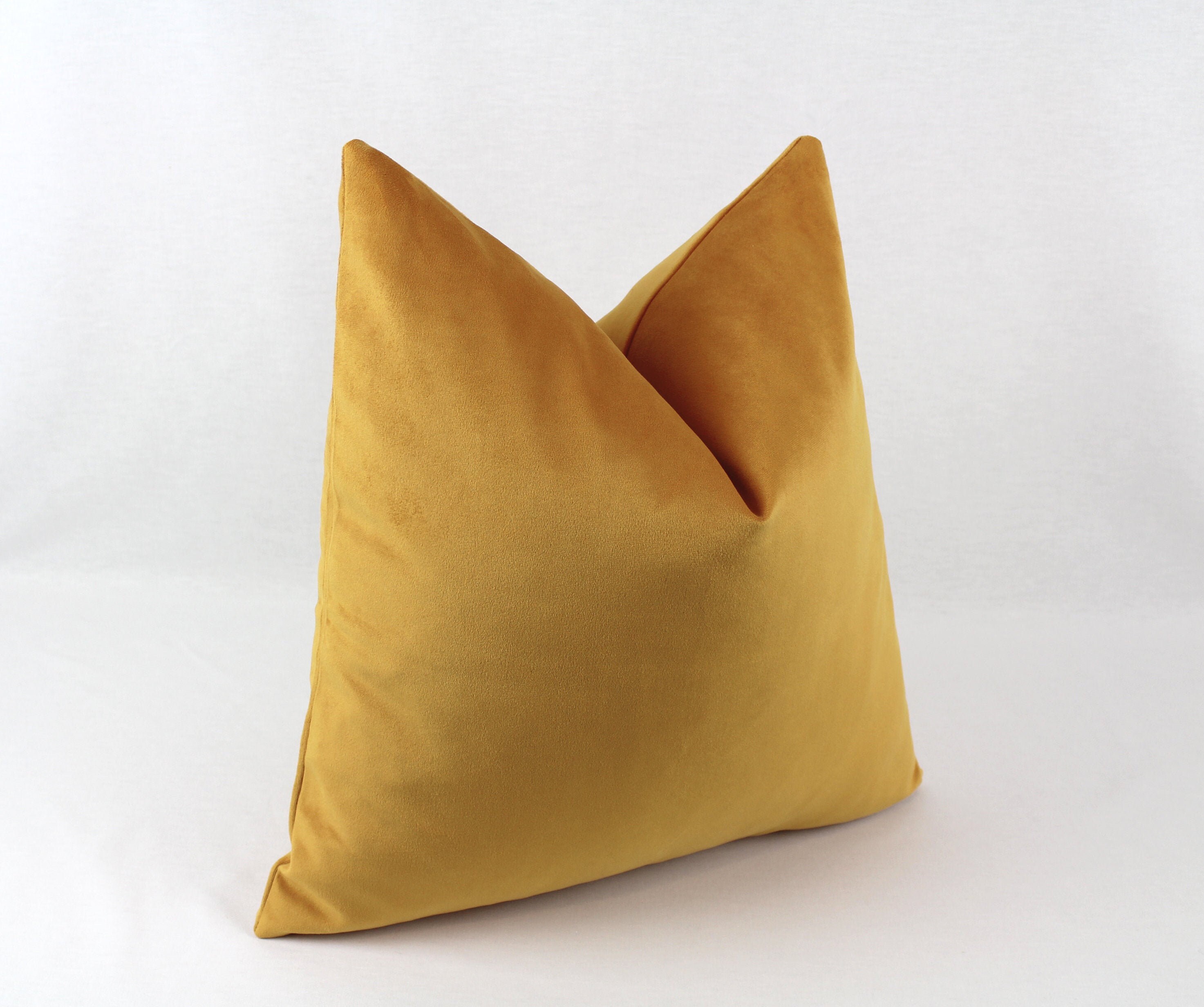 Mustard Yellow Pillow Velvet Pillow Cover Mustard Throw Etsy