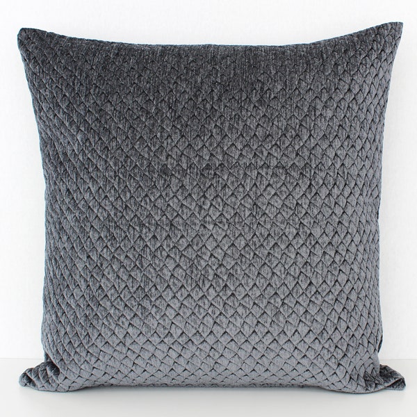 Charcoal Gray Pillow Etsy