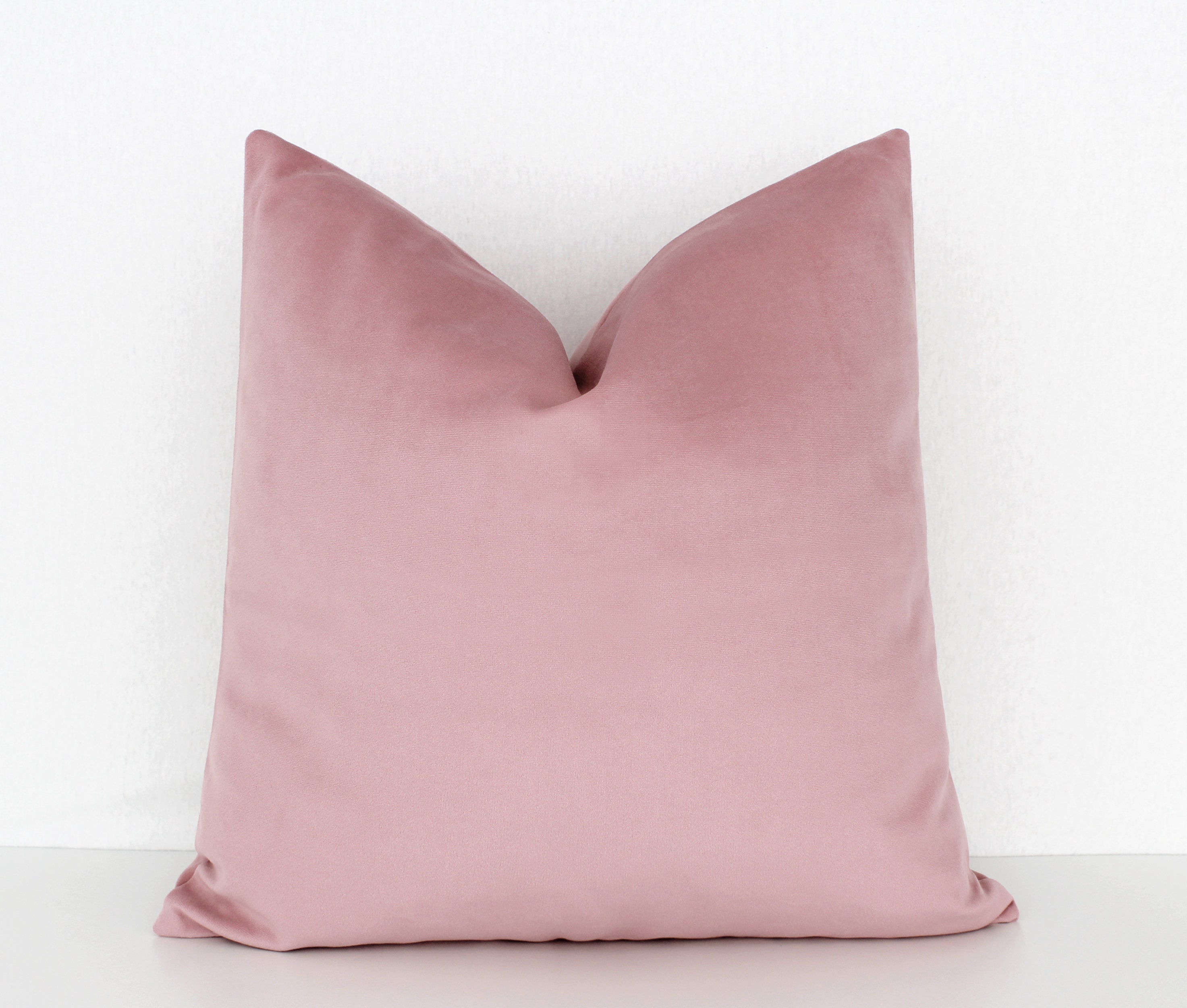 Blush Pink Throw Pillow Cover Light Pink Pillow Pink Velvet Etsy