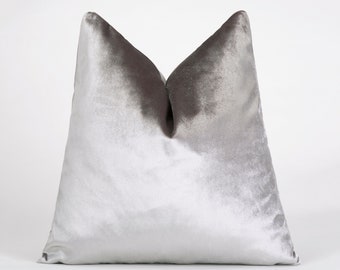 grey and silver pillows