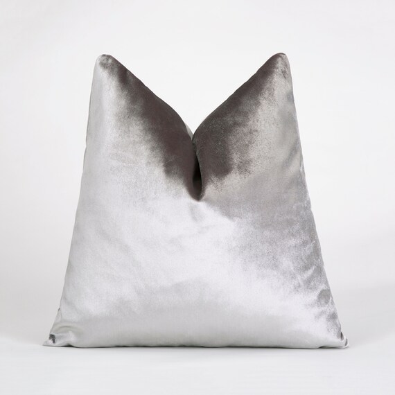 Large Silver Velvet Purse Pillow (25 x 30 cm) - Handbagholic