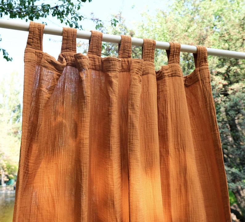 Terracotta Boho Curtains Boho Decor Terracotta Curtains Etsy