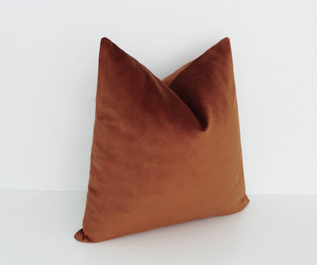 Terracotta Pillow Case Terracotta Velvet Pillow Cover Etsy