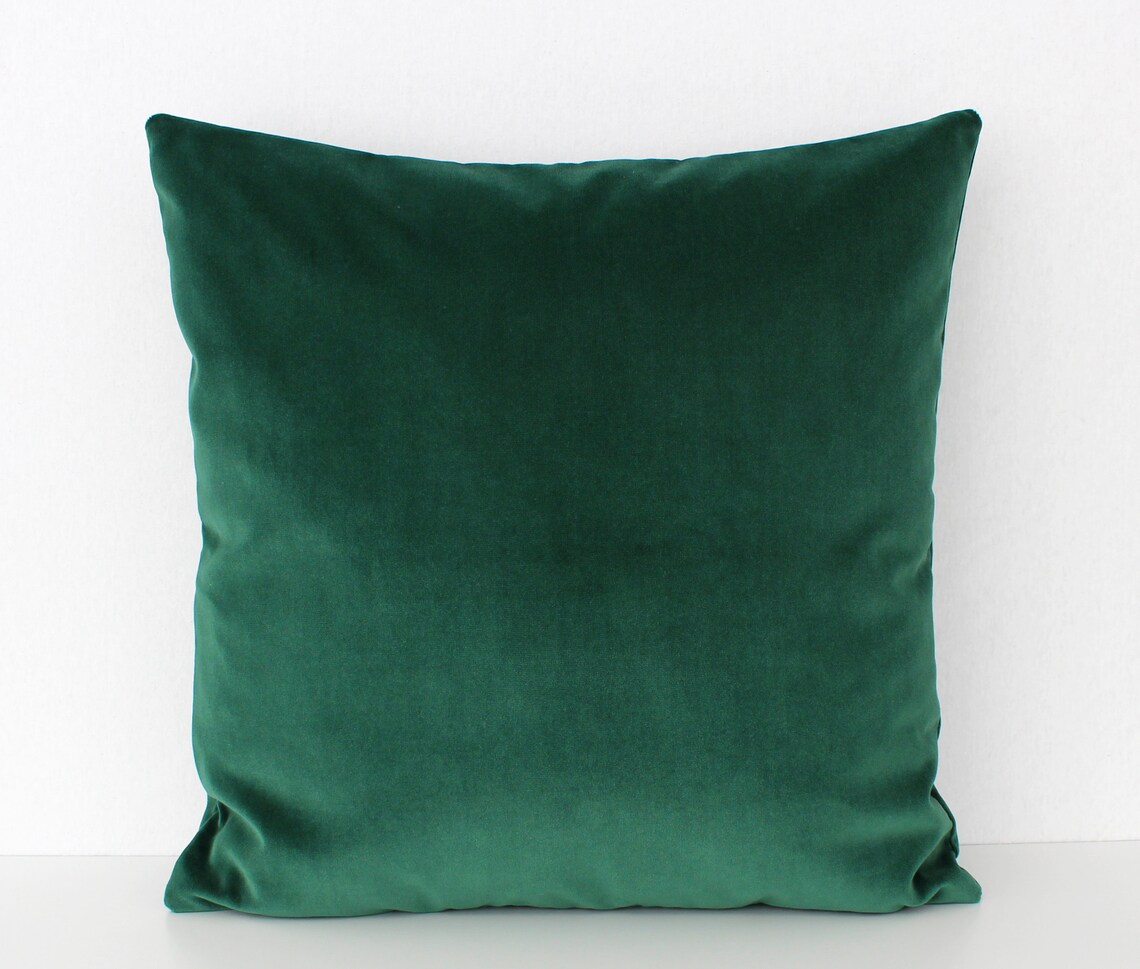 Dark GREEN Velvet Pillow Cover 16x26 Dark Green Pillow 18x18 Etsy