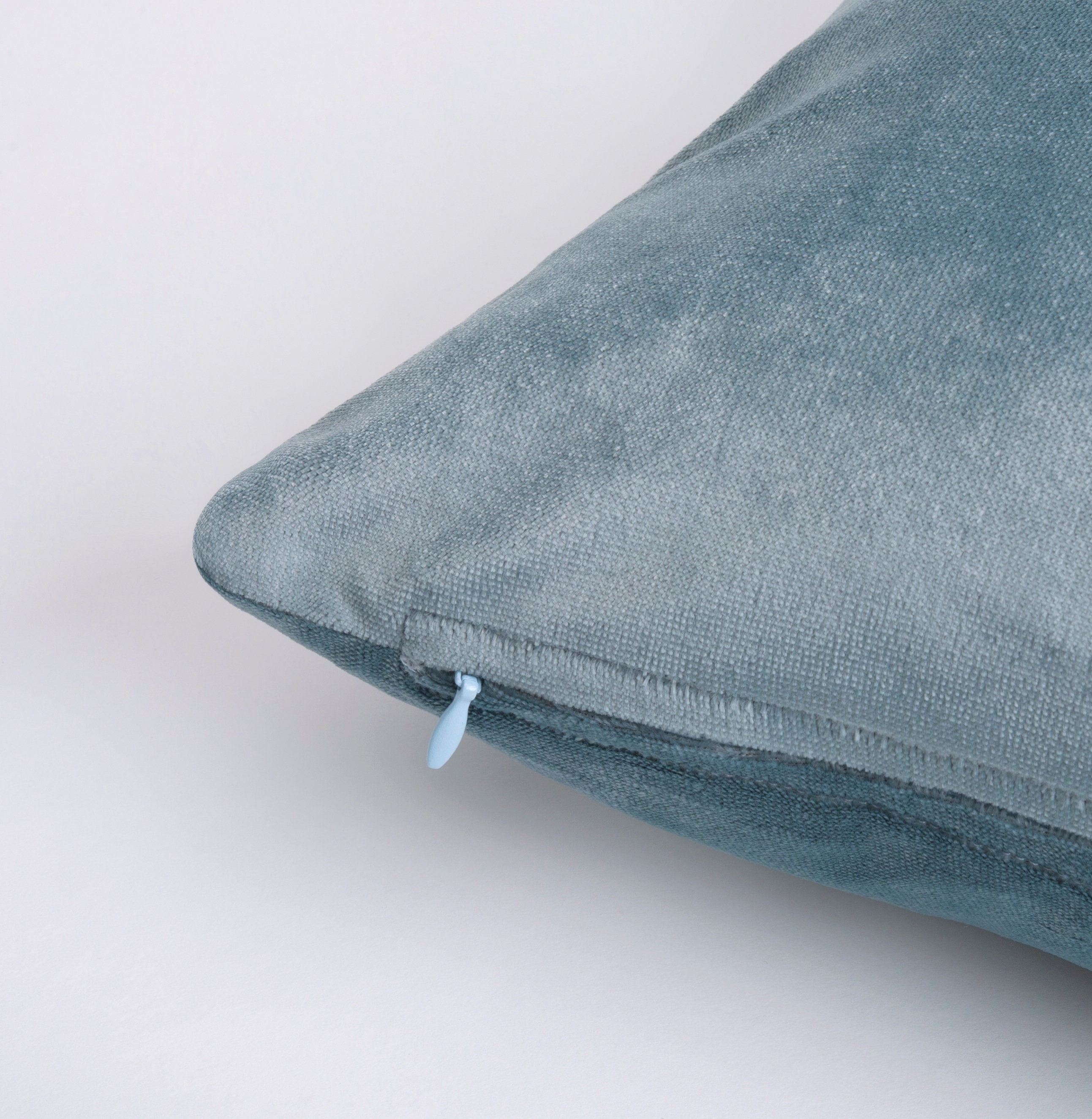 Iridescent Light Blue Velvet Throw Pillow Cover Blue Pillow Etsy