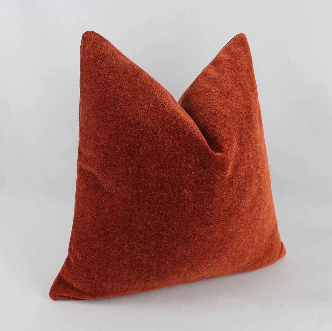 Rust Throw Pillow Cover Burnt Orange Pillow Cover Terracotta Etsy