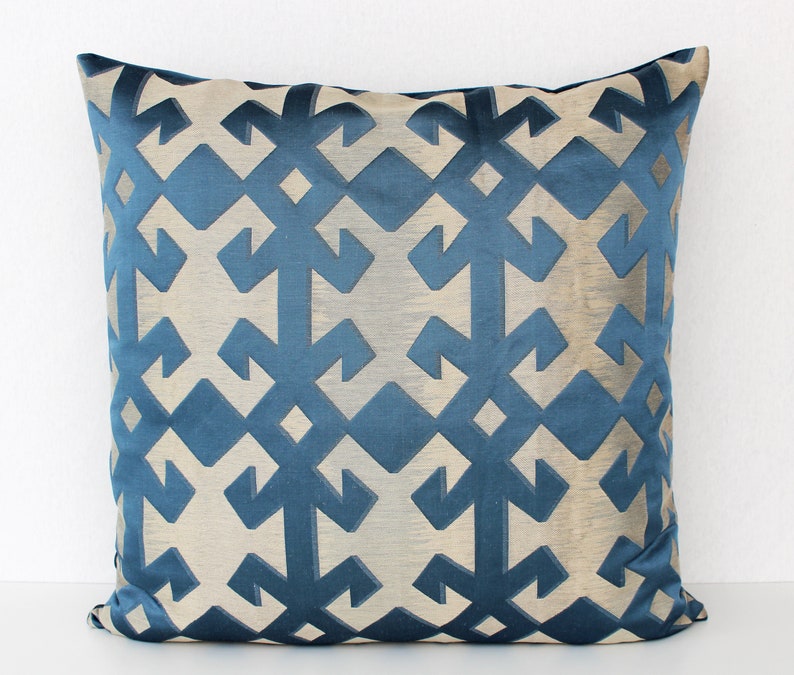 BLUE Kilim 19x19 20x20 THROW Pillow Cover Great Quality Luxury Etsy