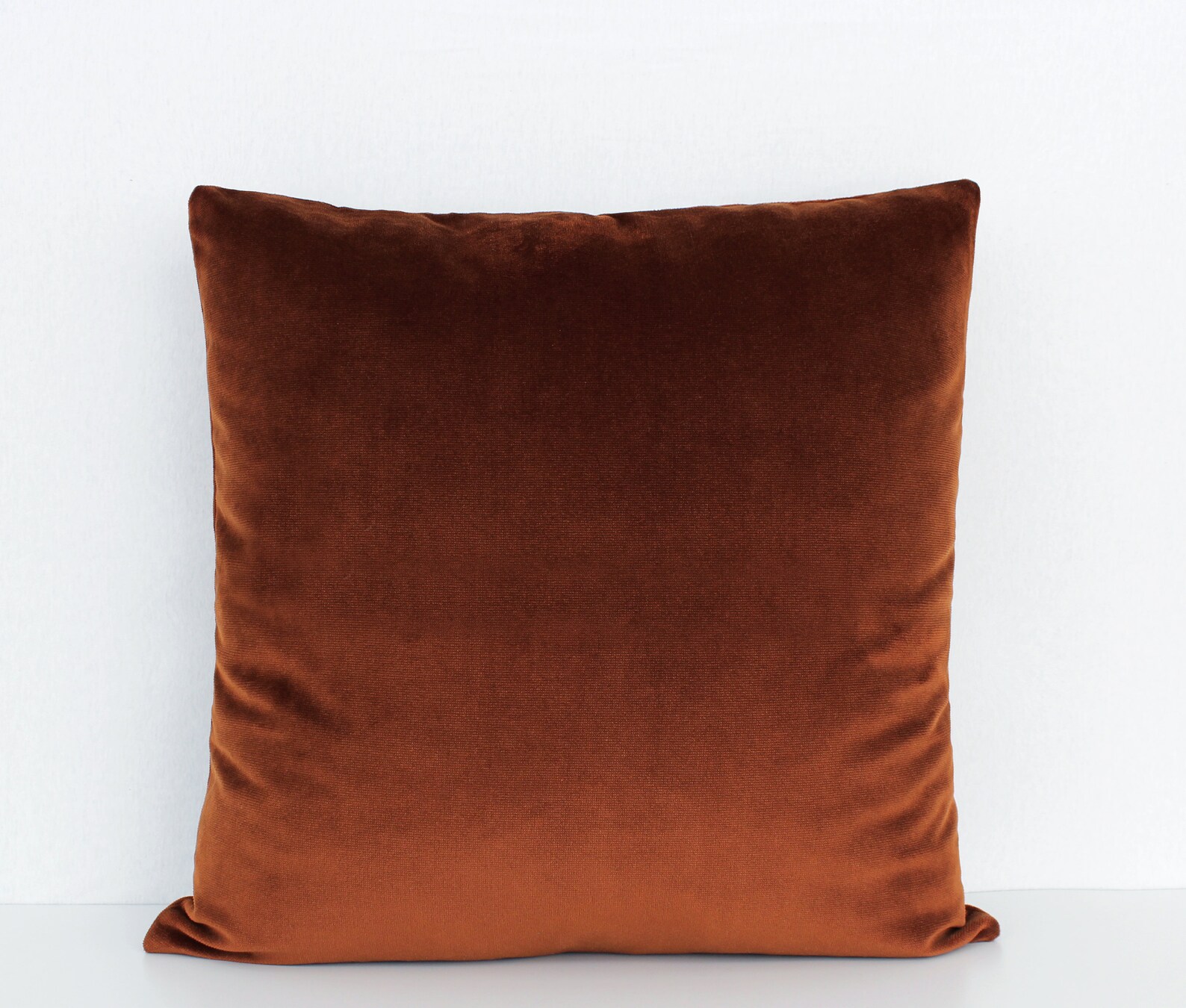 Terracotta Velvet Pillow Rust Velvet Pillow Copper Brown Etsy