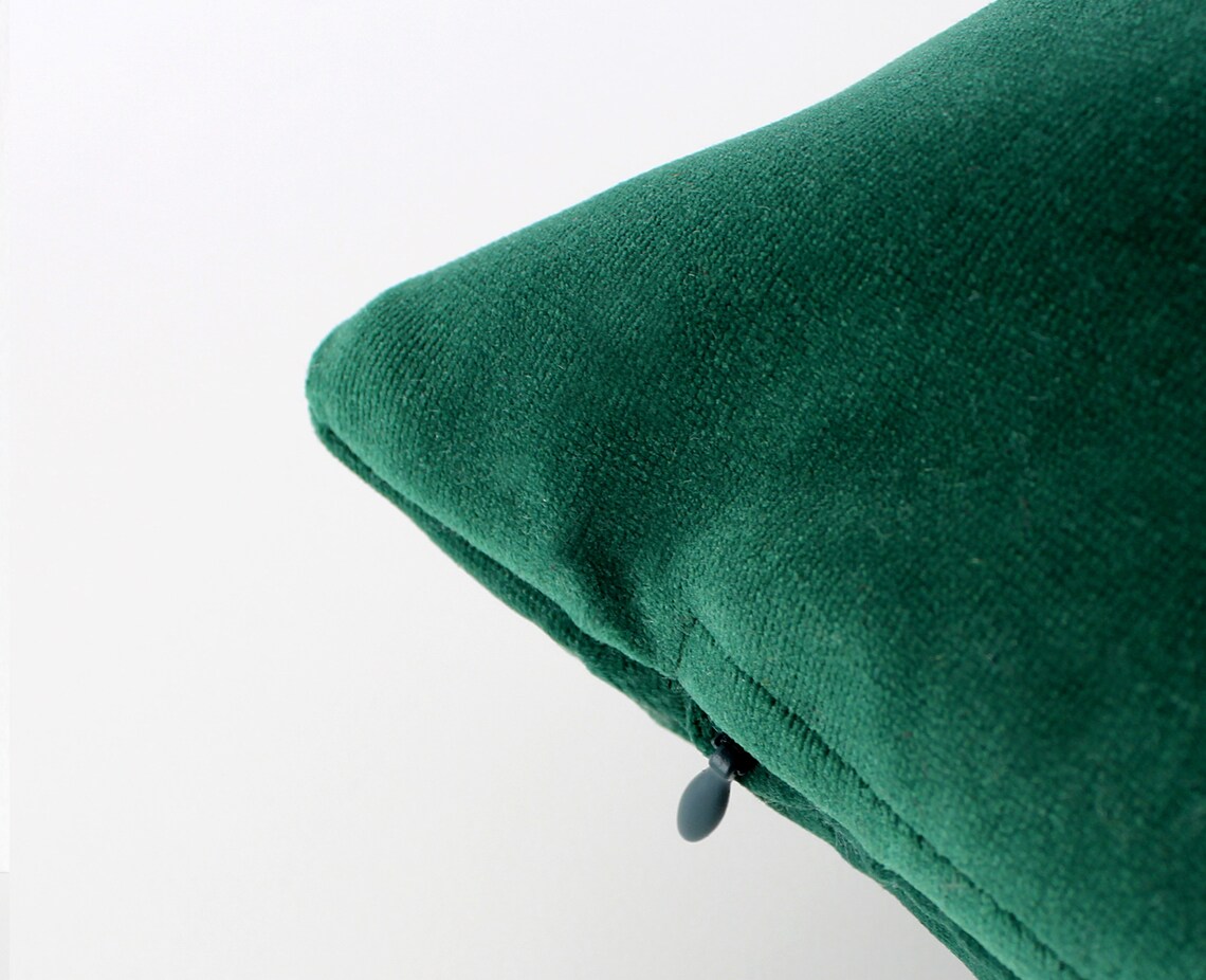 Solid KELLY GREEN Velvet Pillow Cover 16x16 17x17 16x26 Dark Etsy