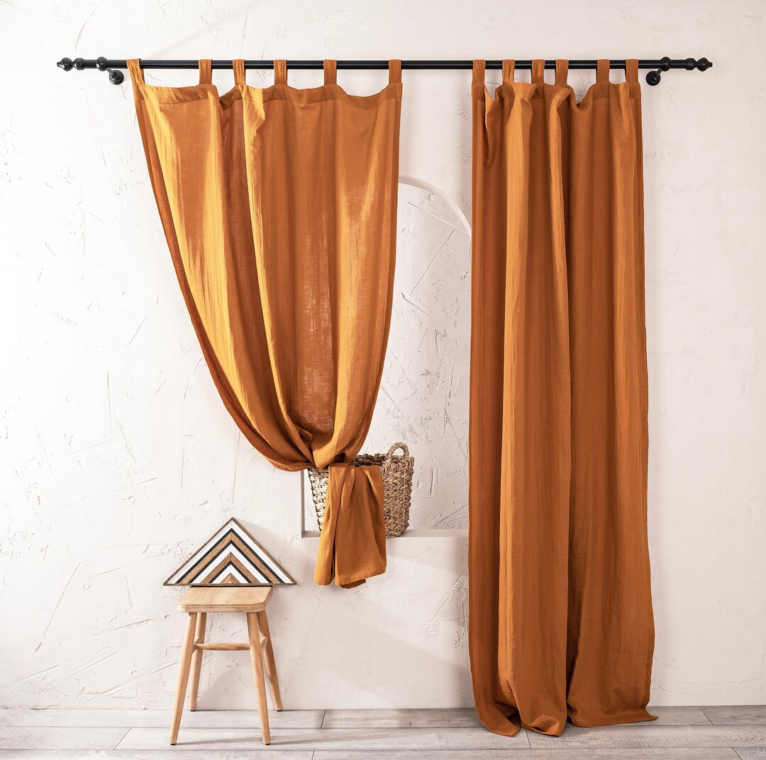 Terracotta Boho Curtains Boho Decor Terracotta Curtains Etsy