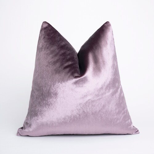 Iridescent Purple Velvet Pillow Cover Lilac Pillow Cover Etsy