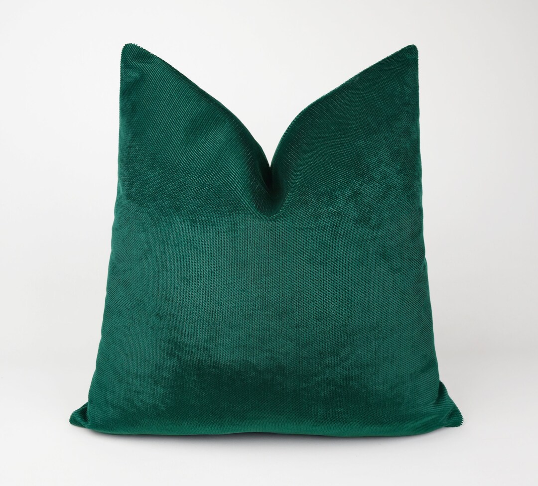 Green Pillow Cover Emerald Green Pillow Cover Pillow Covers Etsy