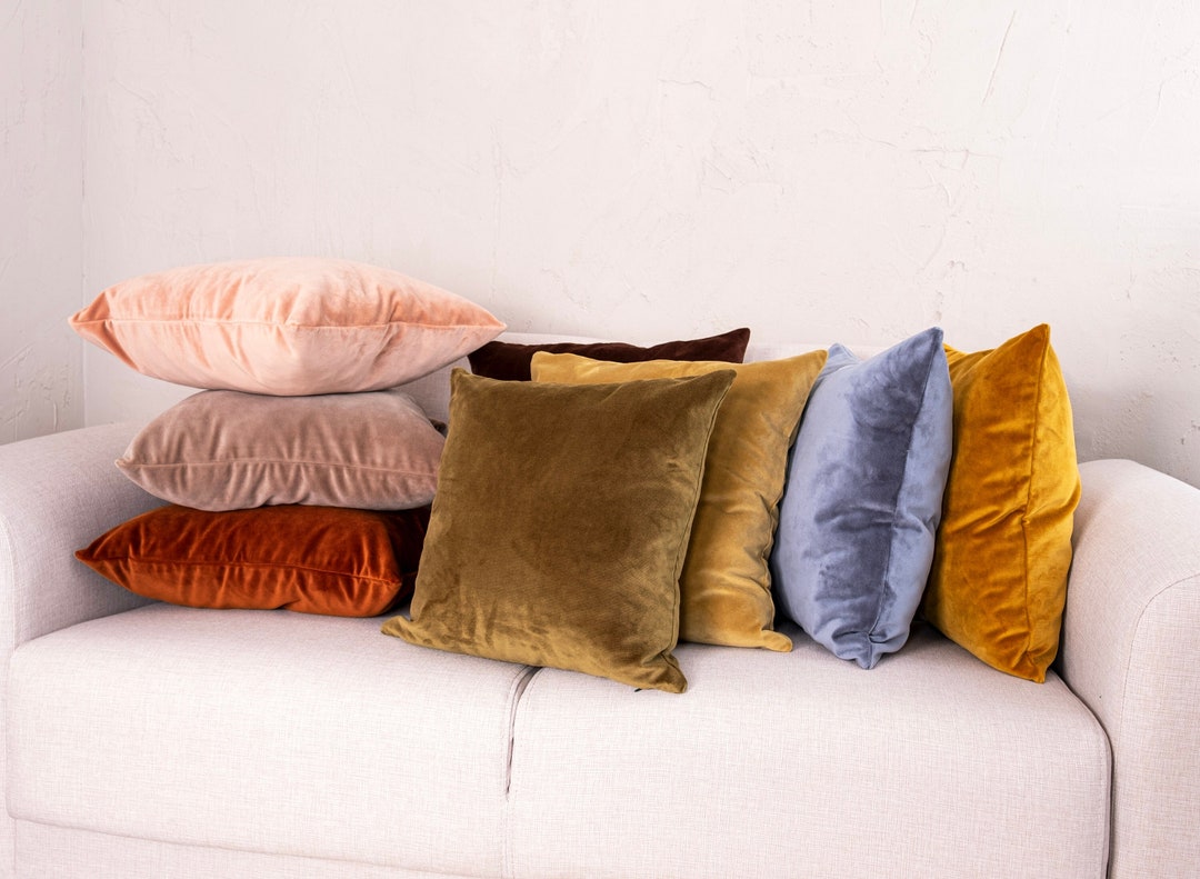 Yellow Throw Pillow Cover Mustard Yellow Pillow Cover Lumbar Etsy