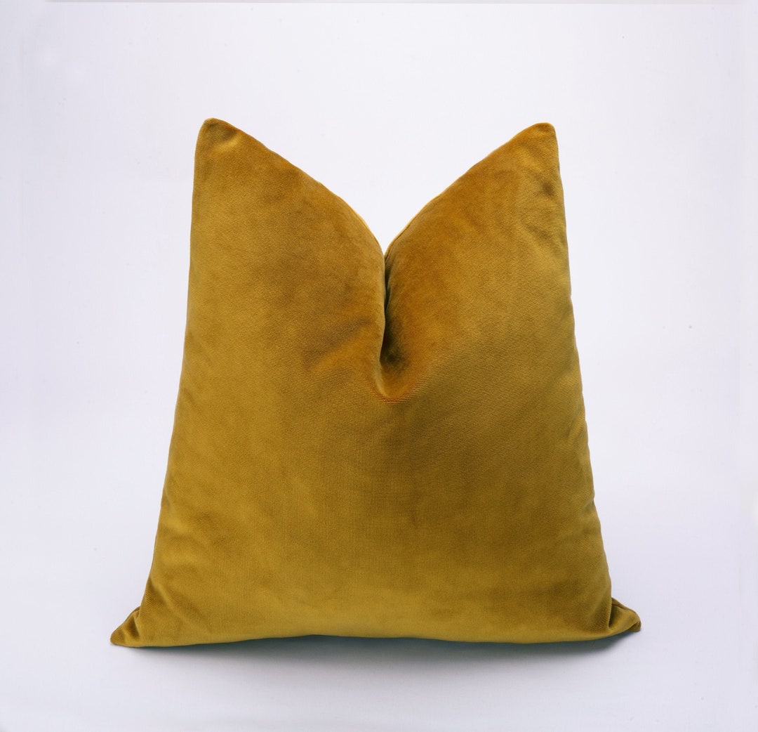 Mustard Yellow Velvet Pillow Cover Velvet Pillow Cover Etsy