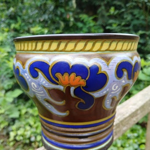 pottery factory South Holland Gouda art deco Gouda pottery vase