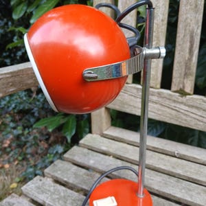 GePo orange vintage eyeball lamp 1970s