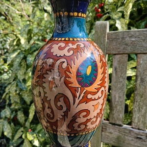 South Holland Gouda Earthenware Art Nouveau Vase Decor Tessel