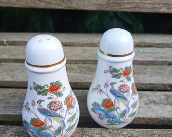 Salt and Pepper Set - Wedgwood - Kutani Crane - Etsy Israel