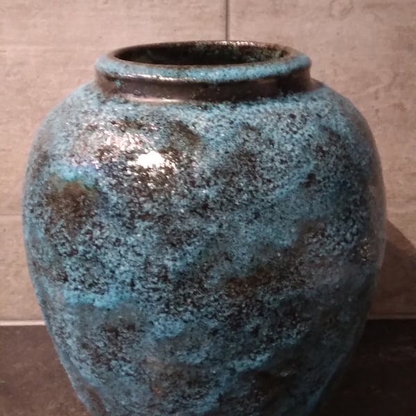 Pieter Groeneveldt large vase from the 1960s with sparkling glaze