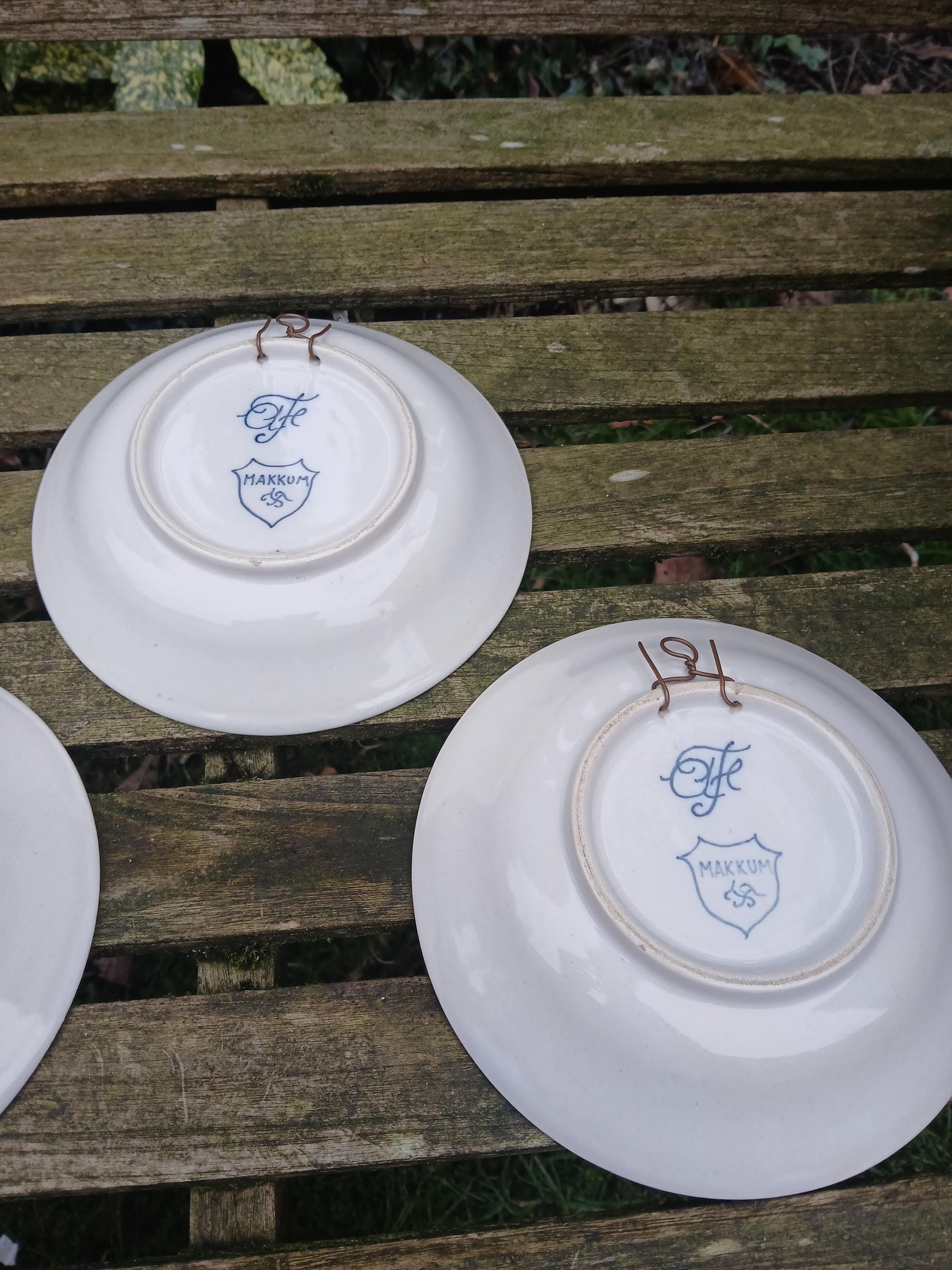 3 Plates Makkum Tichelaar With Rare Bird Decoration 1966 - Etsy