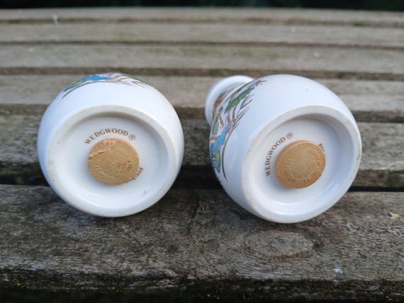 Wedgwood Bone China Kutani Crane Salt and Pepper Shakers - Etsy