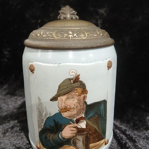 Villeroy and Boch Mettlach beer mug with carved decor, ca 1890