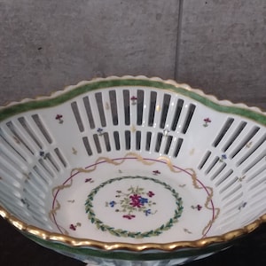 Haviland Limoges openwork bowl on foot