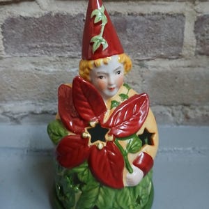 Porta-velas de porcelana para elfo de Natal Villeroy e Boch