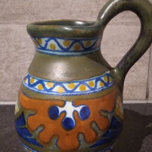 South Holland Gouda pottery Jug decor Candia ca 1915