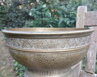 Large brass Bokor Java Dutch Indies ca 1870