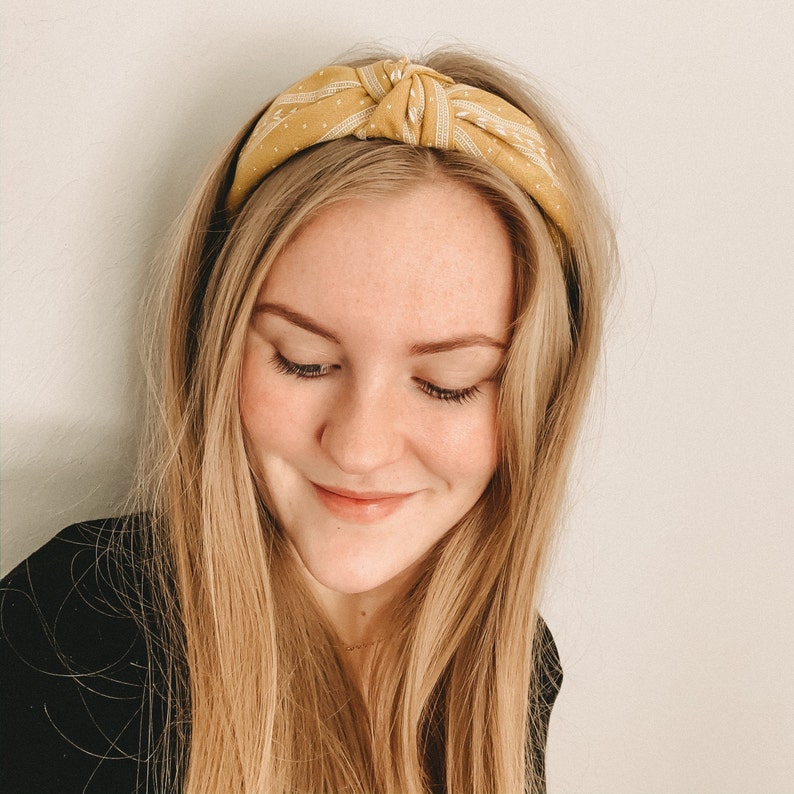 Knotted Headband for Women Fabric Headband With Knot Wide Etsy