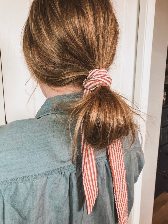 Hair Scarf Ponytail Red Ponytail Hair Scarf Hair Scarf Etsy
