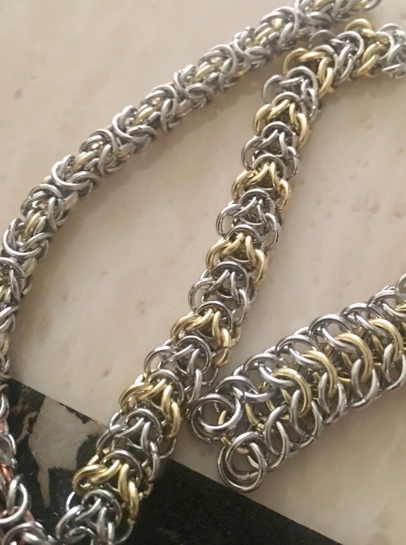 Two Tone Elfweave Chainmail Bracelet Chainmail, Chain Mail, Chainmaille