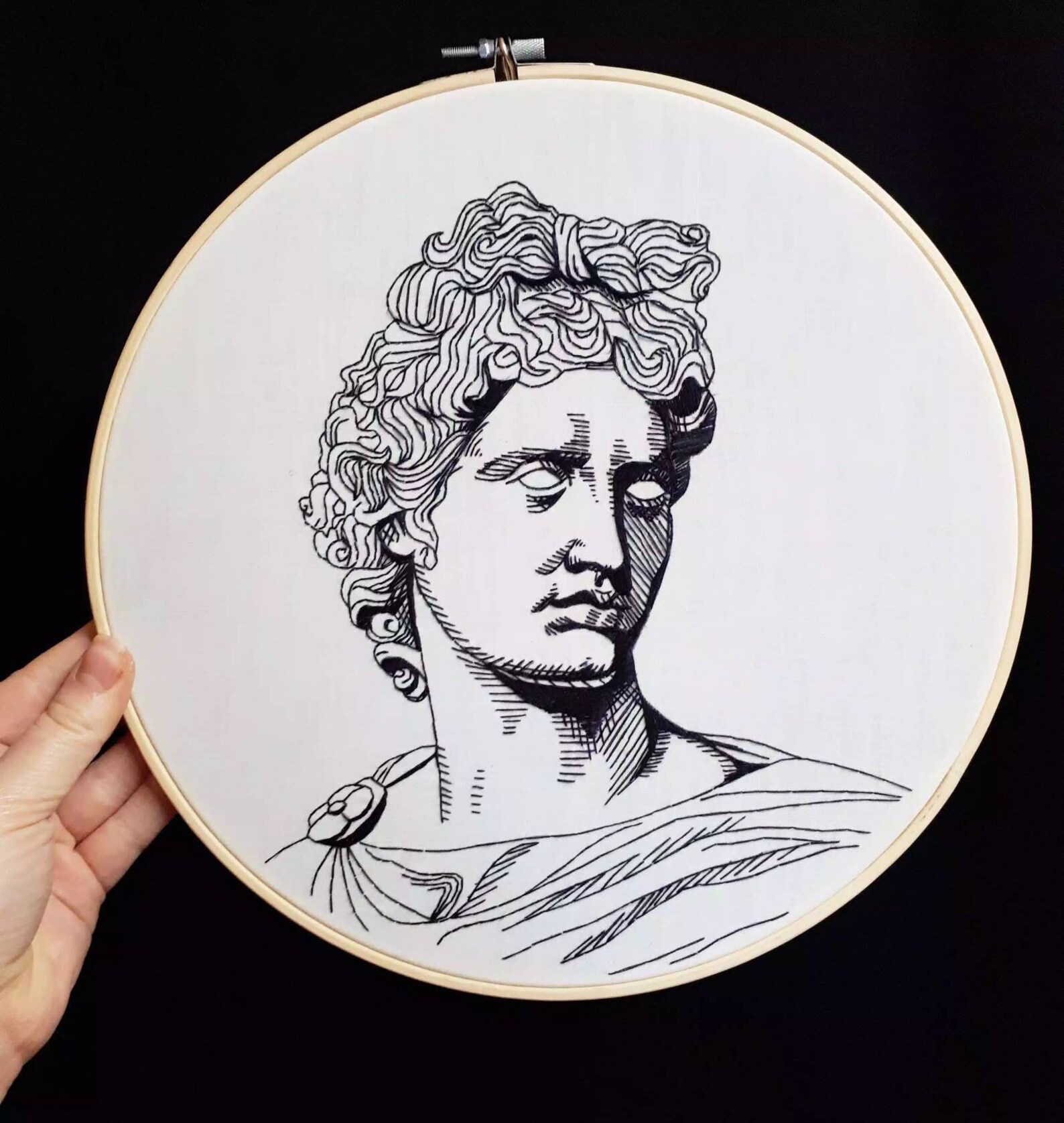 Apollo greek statue embroidery  etsy Apollo greek statue embroidery  etsy