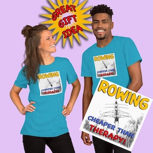 Rudern Günstiger als Therapie Shirt - Lustiges Geschenk für Ruderer & Crew Fans