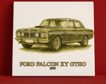 Ford Falcon XY GTHO Canvas Wall Art – Vintage Australian Muscle Car Print
