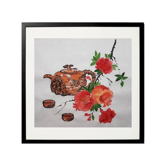 Original Traditional Chinese Brush Ink Tea Time Painting Wall Art Picture For Living Room Bedroom Dinning Room Decor Lot 18