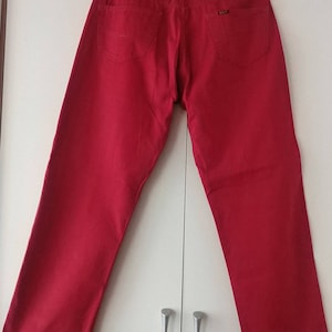 Rifle vintage straight red jeans slightly faded 48 EUR