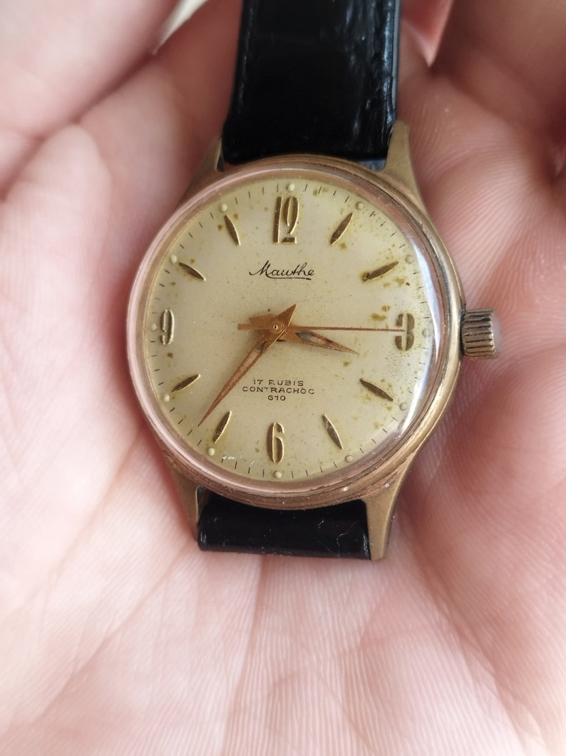 Mauthe vintage mechanical manual wind watch image 2