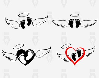 Free Free 336 Baby Feet With Angel Wings Svg SVG PNG EPS DXF File