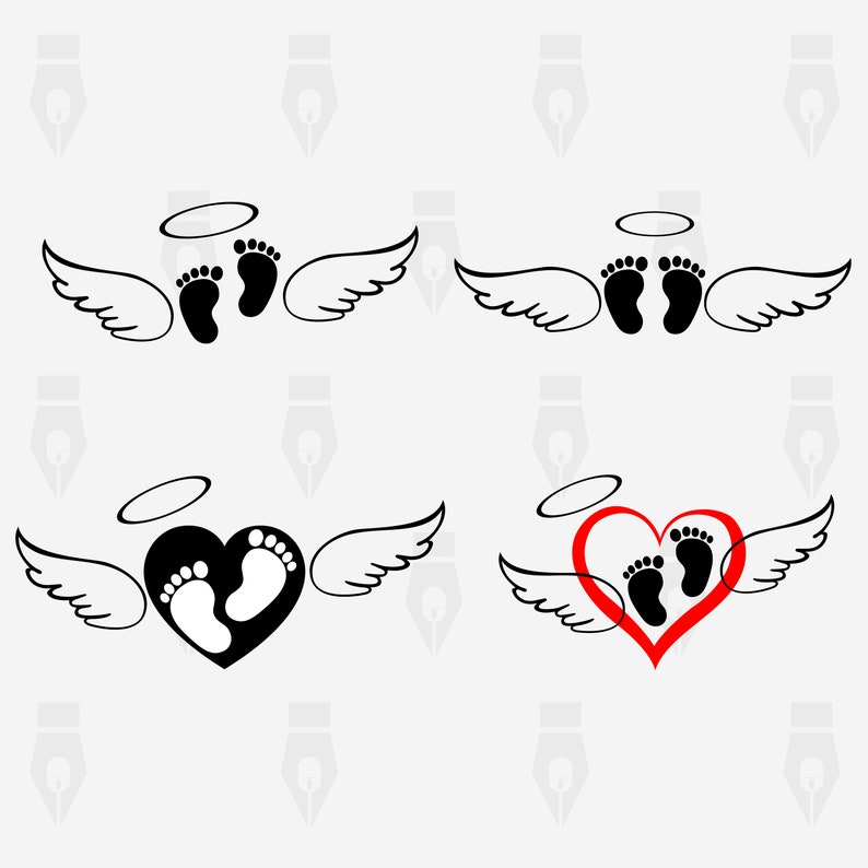 Download Baby Foot Wing Svg Baby Foot Wing Digital Clipart Files For Design Png Dxf Instant Files Included Svg Printing Cutting Or More Visual Arts Craft Supplies Tools