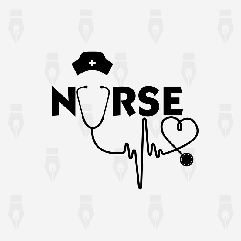 Nurse Stethoscope svg Nurse Stethoscope digital clipart files Etsy